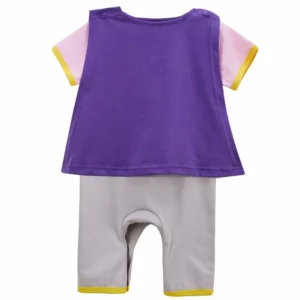 Barboteuse bébé avec cape amovible, pour un look digne des plus grands héros de manga.