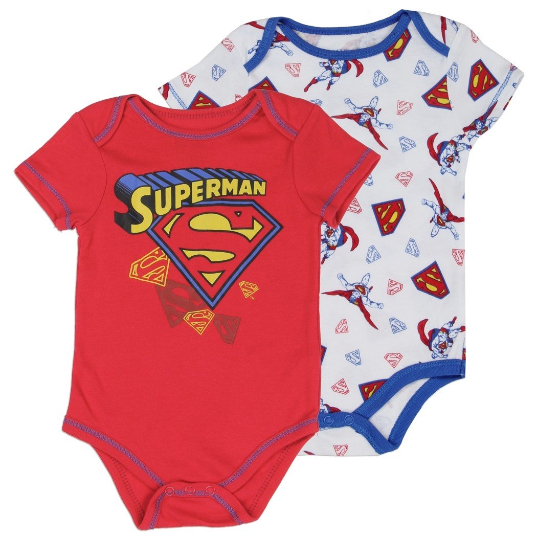 Lot De 2 Bodies Superman Body Superman Bebe Body Comic Popnbaby