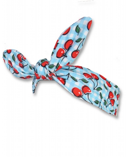 Bandeau enfant Cherries Tartan