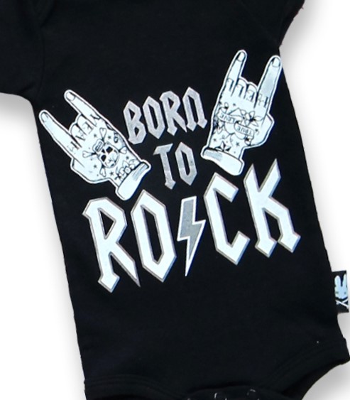 Body Born To Rock Body Bebe Rock N Roll Body Metalleux Bebe Pop N Baby