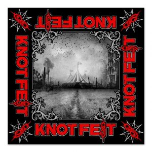Bandana Knotfest admat officiel avec logo Slipknot Circus et inscription "Knotfest".