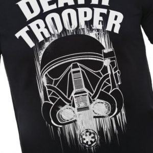 Casque Death Trooper façon art dégoulinant sur le tee-shirt Star Wars pour enfant.