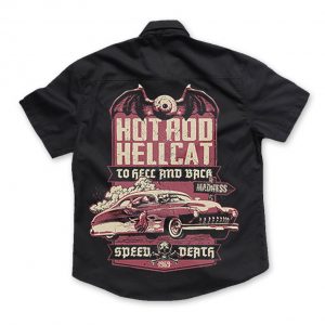 Globe oculaire et inscriptions sur la Chemise Speed Death.