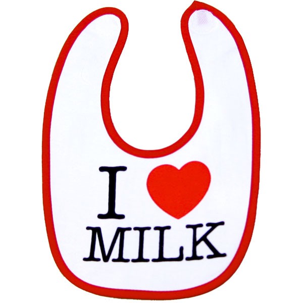 Bavoir bébé I Love Milk