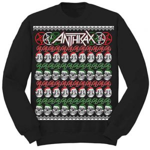 ANTHRAX UNISEX SWEATSHIRT: SKULLS CHRISTMAS