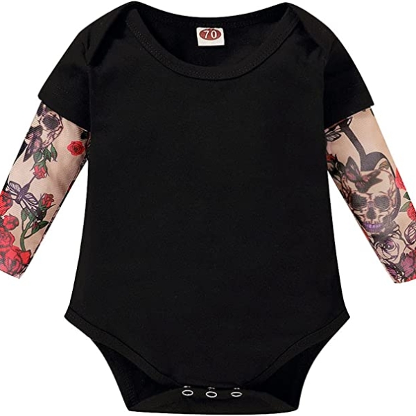 Body bébé manches tatouages