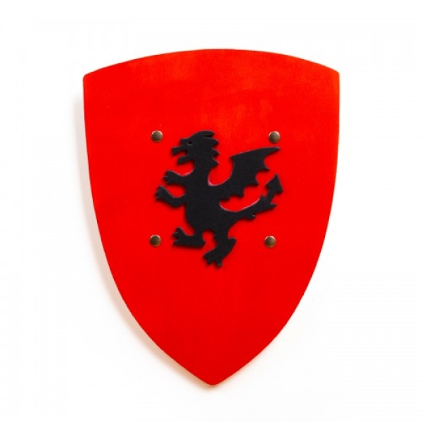 bouclier dragon rouge