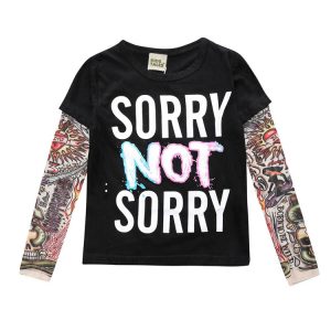 Tee-shirt manches faux tattoo enfant