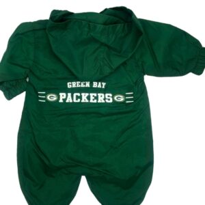 Dos de la combinaison bébé NFL Green Bay Packers avec sérigraphie du nom de l'équipe.