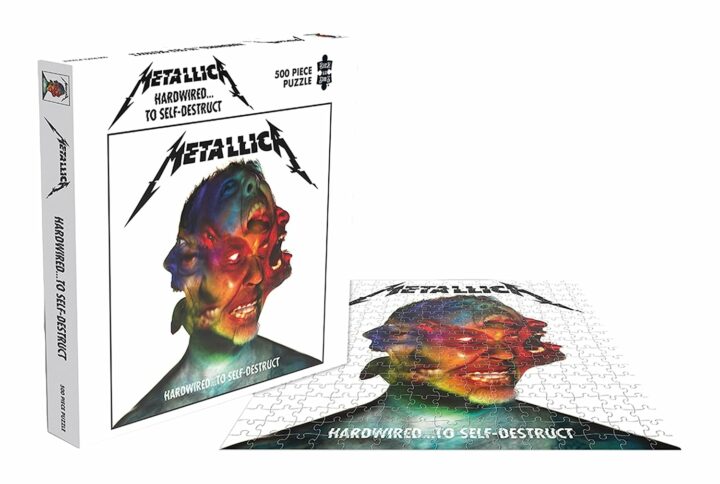 Puzzle Metallica Hardwired…To Self-Destruct assemblé, affichant la pochette de l’album.