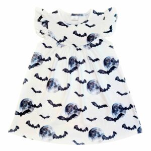 Robe bébé squelette noir manches courtes