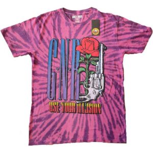 T-shirt Guns N’ Roses violet pour enfant avec motif Use Your Illusion Pistol