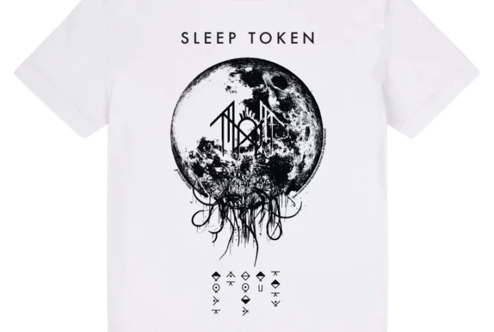 T-shirt blanc enfant Sleep Token avec design Back to Eden