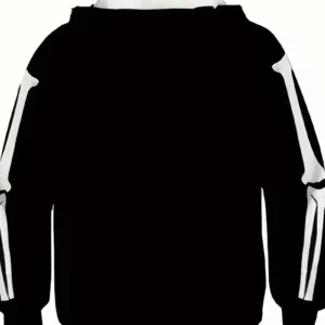 dos du hoodie enfant noir, sans imprimé
