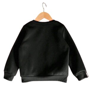 dos uni d’un sweat bébé noir sans capuche