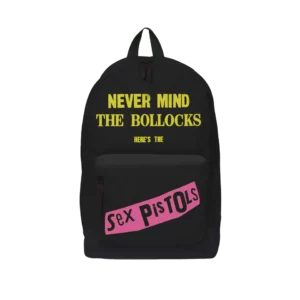 Sac à dos punk noir et jaune vue de face