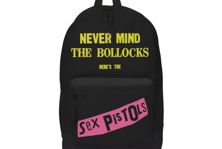 Sac à dos punk noir et jaune vue de face