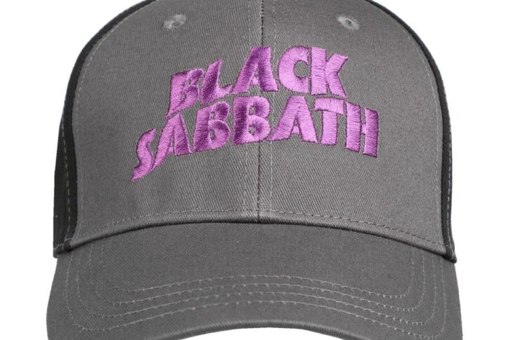 Casquette Black Sabbath unisexe Wavy Logo noir et gris charbon – vue de faceJ