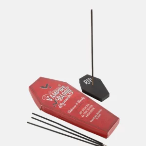 Coffret Vampire Blood avec bâtons d’encens et porte-encens en forme de cercueil