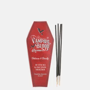 Paquet d’encens Vampire Blood et bâtons parfumés présentés côte à côte